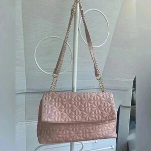 Bagamour Pink Crossbody Bag with gold chain